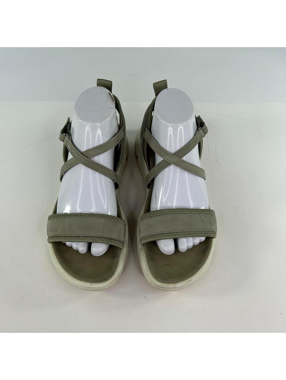 Ecco Womens Chunky Sport Sandals US 8.5 Green Platform Strappy Shoes - Picture 3 of 13